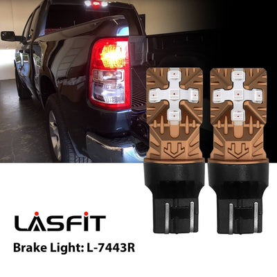 LED 7443 Red Brake Light Fit 2019-2020 Ram 1500 LASFIT