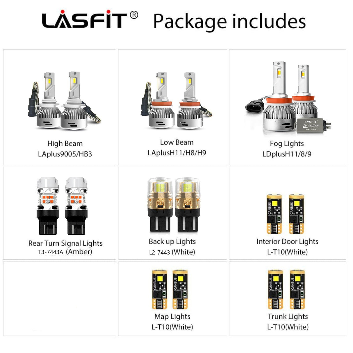 combo package led bulbs fit for 2016-2018 Honda Pilot