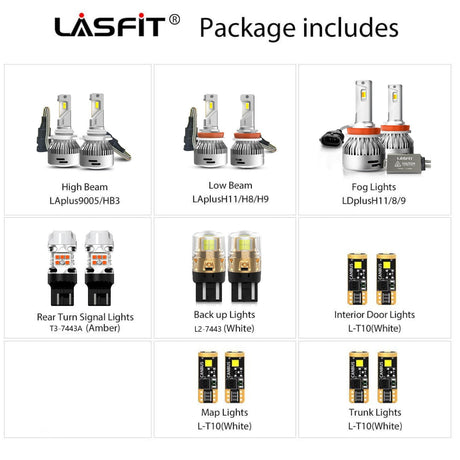 combo package led bulbs fit for 2016-2018 Honda Pilot