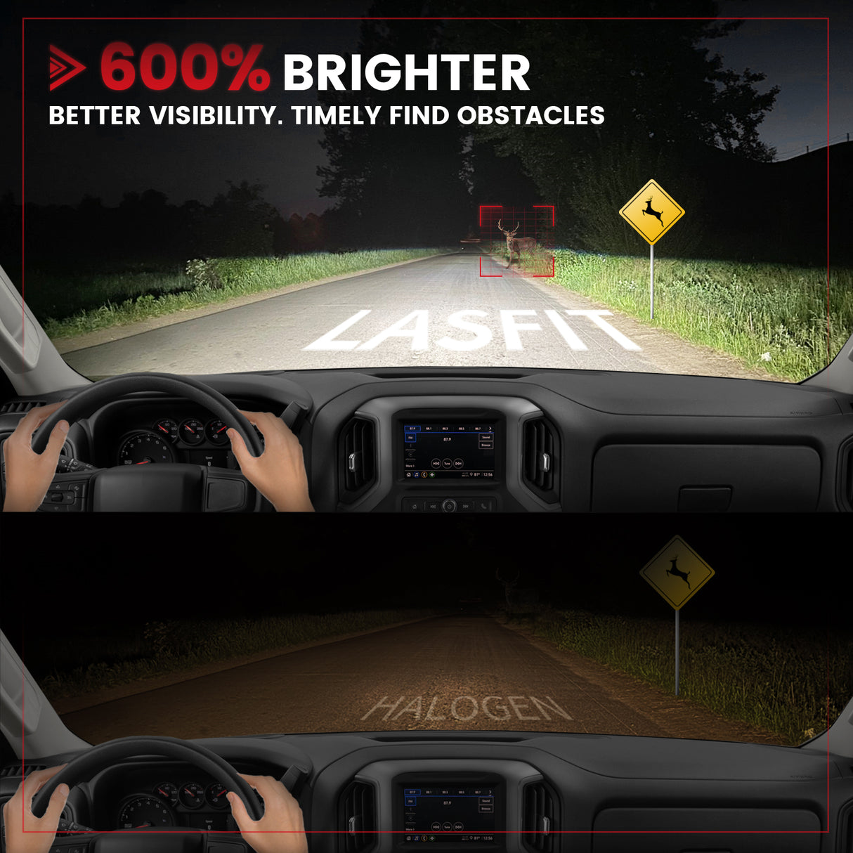 Fit for Chevrolet Silverado HD 2500 3500 2020-2024 Custom H11 H9 LED Bulbs with Dust Cover | Pro-DC Series