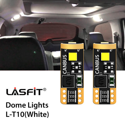 T10 194 168 LED Interior + Exterior Light Bulbs Error Free | 4-10 Bulbs White