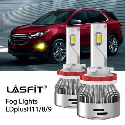Switchback LED Fog Light Bulbs Fit 2018-2019 Chevy Equinox White and Yellow Light LASFIT