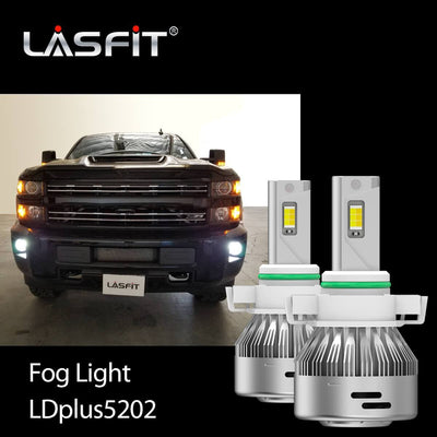 Fanless LED Fog Light Bulbs Fit 2015-2020 Chevy Silverado 2500/3500 LASFIT