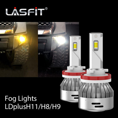 Switchback LED Fog Light Bulbs Fit 2014-2020 Toyota Tundra White and Yellow Light LASFIT