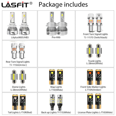 2019 2020 2021 Kia Forte 9005 Custom H7 LED Bulbs Exterior Interior Lights Plug and Play