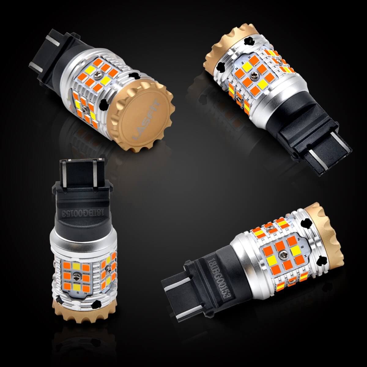 3157 4157 CANBUS Anti Hyper Flash LED Dual Color Turn Signal Lights