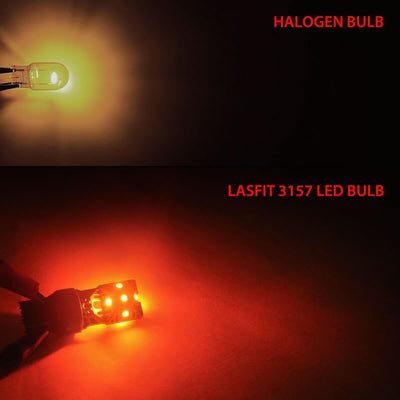 lasfit 3156 red light comparison of halogen bulb