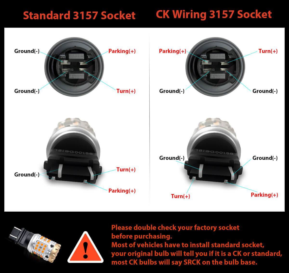3157 3057 4057 4157 CANBUS Error Free Load Resistor LED Turn Signal Light Bulb | Amber Yellow, 2 Bulbs