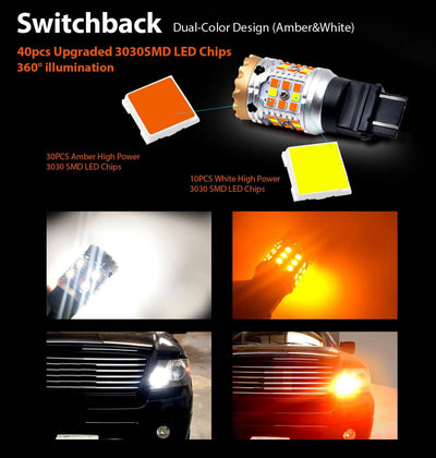 lasfit 4057 white amber switchback 3030SMD led chips
