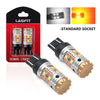 7443 7444 CANBUS Error Free Anti Hyper Flash Switchback LED Turn Signal Light Dual Color Blinker Bulb-Standard Socket, 2 Bulbs