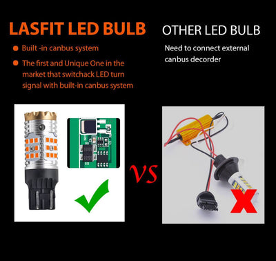 lasfit 7443 load in canbus decoder switchback LED bulb
