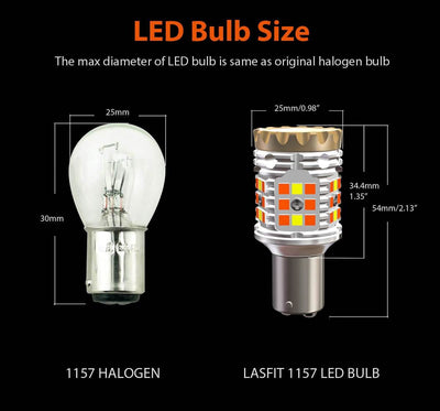 lasfit T-1157D same diameter as halogn bulb