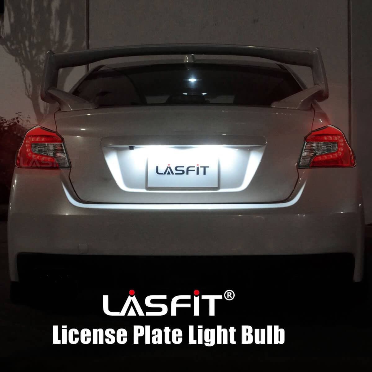 Lasfit 168 194 2825 T10 LED License Plate Dome Map Trunk Light Bulbs Canbus Error Free | White