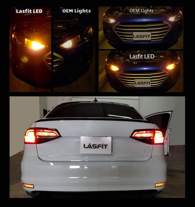 lasfit t-1156 amber turn signal light show