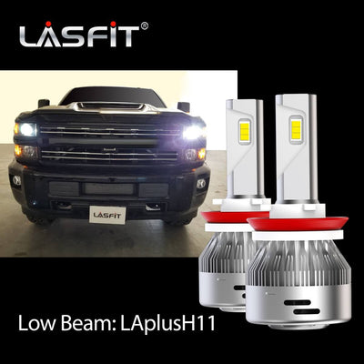 LED Headlight Bulbs Fit 2015-2020 Chevy Silverado 2500/3500 H8 H9 H11 LASFIT