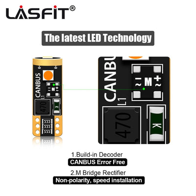 T10 194 168 2825 LED License Plate Light + Side Marker Light | 4 Bulbs