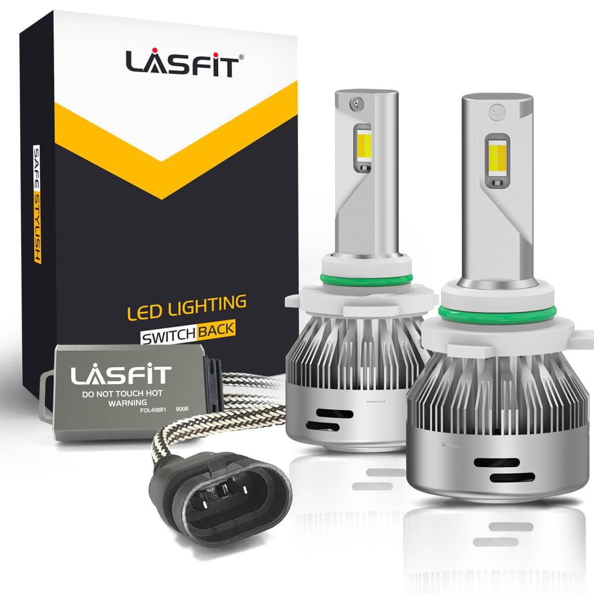 Lasfit 9006 HB4 LED Headlight Bulbs Low Beam/Fog Light, Super Bright 72W  8000LM 6000K