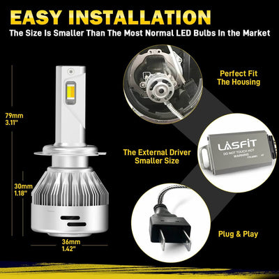 top feature of h7 led bulbs lasfit